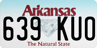AR license plate 639KUO