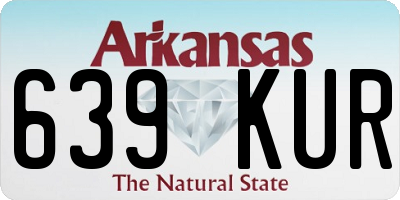 AR license plate 639KUR