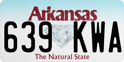 AR license plate 639KWA