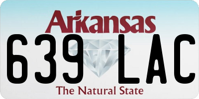 AR license plate 639LAC