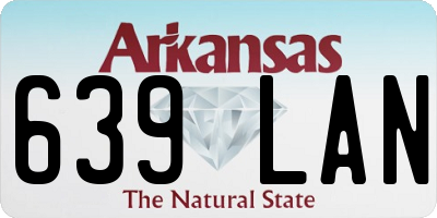 AR license plate 639LAN
