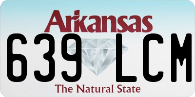 AR license plate 639LCM