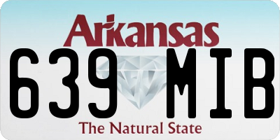 AR license plate 639MIB