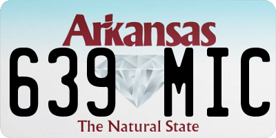 AR license plate 639MIC