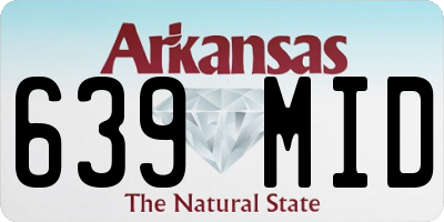 AR license plate 639MID