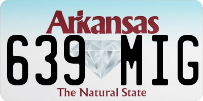 AR license plate 639MIG