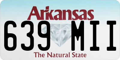 AR license plate 639MII