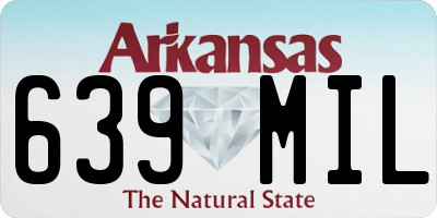 AR license plate 639MIL