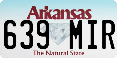 AR license plate 639MIR