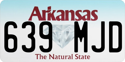 AR license plate 639MJD