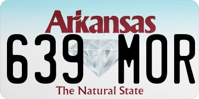 AR license plate 639MOR