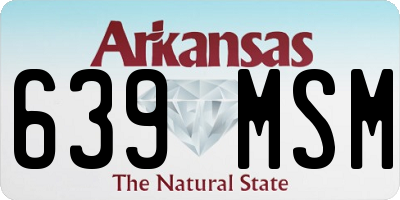 AR license plate 639MSM