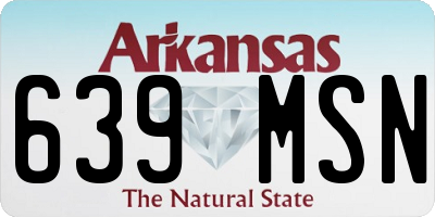 AR license plate 639MSN