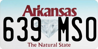 AR license plate 639MSO