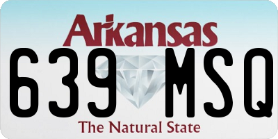 AR license plate 639MSQ