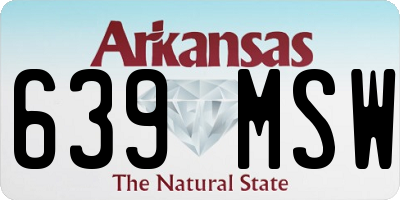 AR license plate 639MSW