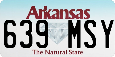 AR license plate 639MSY