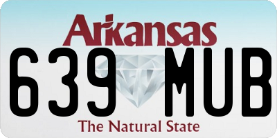 AR license plate 639MUB