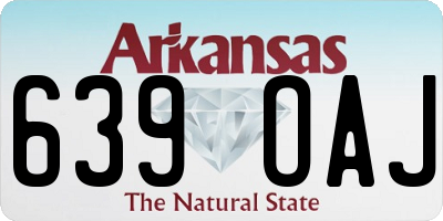 AR license plate 639OAJ