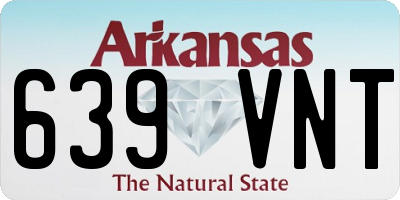 AR license plate 639VNT