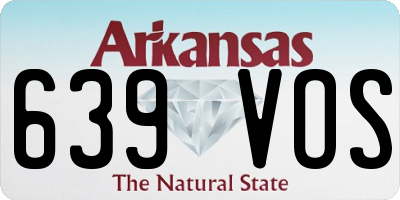 AR license plate 639VOS