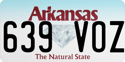 AR license plate 639VOZ