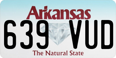 AR license plate 639VUD