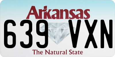 AR license plate 639VXN