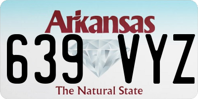 AR license plate 639VYZ