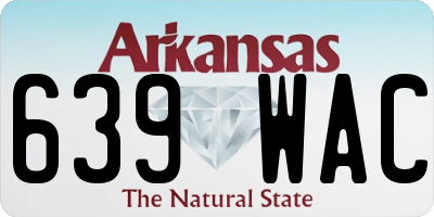AR license plate 639WAC