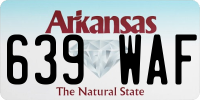 AR license plate 639WAF