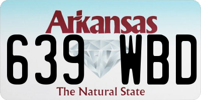 AR license plate 639WBD