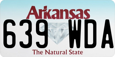 AR license plate 639WDA