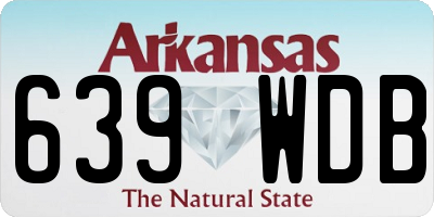 AR license plate 639WDB