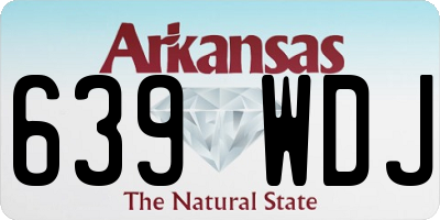 AR license plate 639WDJ