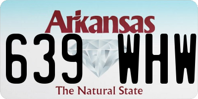 AR license plate 639WHW