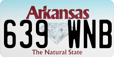 AR license plate 639WNB