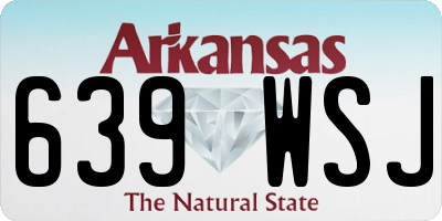 AR license plate 639WSJ