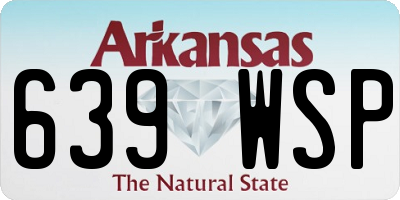 AR license plate 639WSP