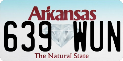 AR license plate 639WUN