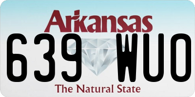 AR license plate 639WUO