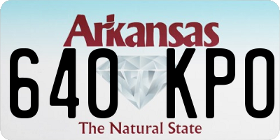 AR license plate 640KPO