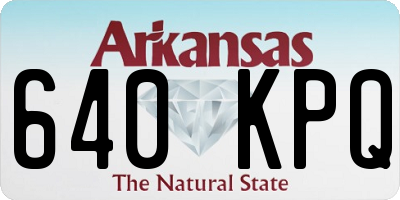 AR license plate 640KPQ