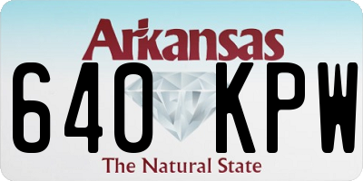 AR license plate 640KPW