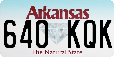 AR license plate 640KQK