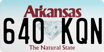 AR license plate 640KQN
