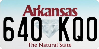 AR license plate 640KQO
