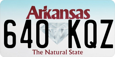 AR license plate 640KQZ