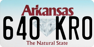 AR license plate 640KRO