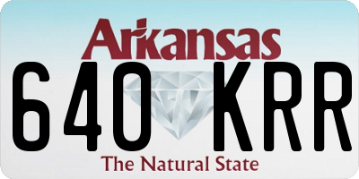 AR license plate 640KRR